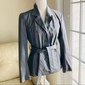 Scorpio 2000 Vintage Y2K Gray Faux Leather Size Small